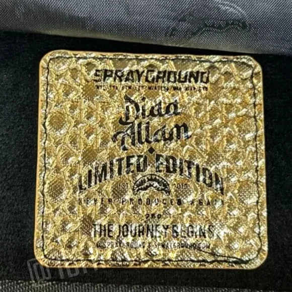 RARE NWT Sprayground Backpack Checkered Black Gold Limited Edition Diaa Travel